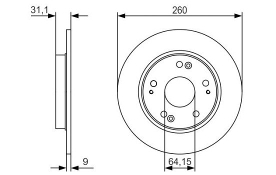 Bromsskiva BD2254 Bosch