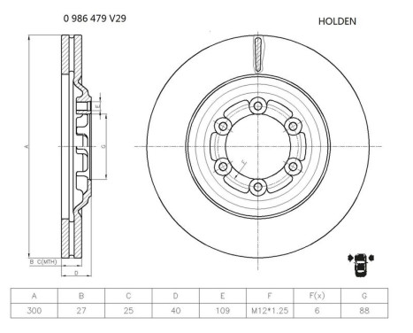 Bromsskiva BD2262 Bosch