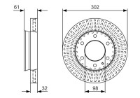Bromsskiva BD2266 Bosch