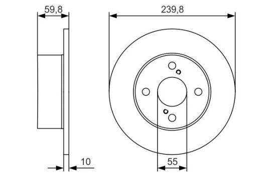 Bromsskiva BD2387 Bosch