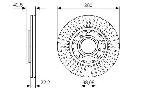 Bromsskiva BD2410 Bosch, bild 5