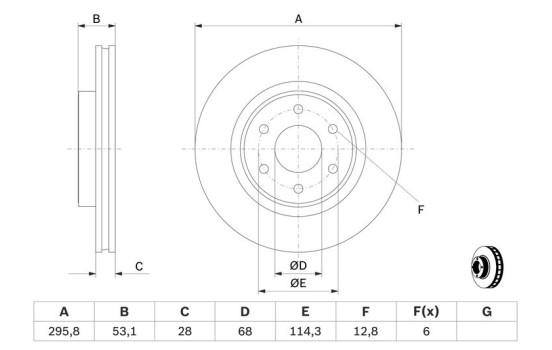 Bromsskiva BD2552 Bosch, bild 5
