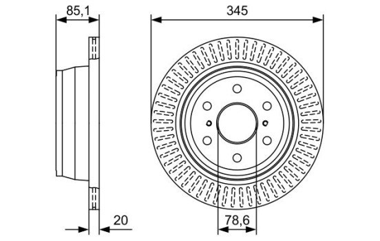 Bromsskiva BD2589 Bosch