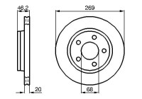 Bromsskiva BD259 Bosch