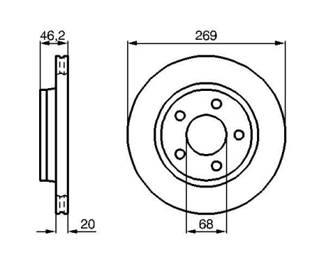 Bromsskiva BD259 Bosch
