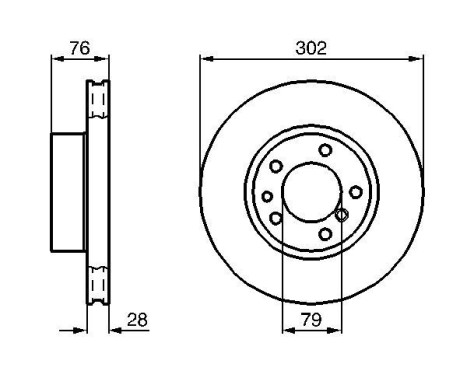 Bromsskiva BD260 Bosch