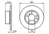 Bromsskiva BD262 Bosch