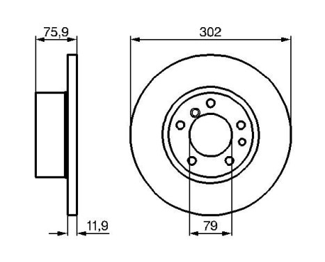 Bromsskiva BD262 Bosch