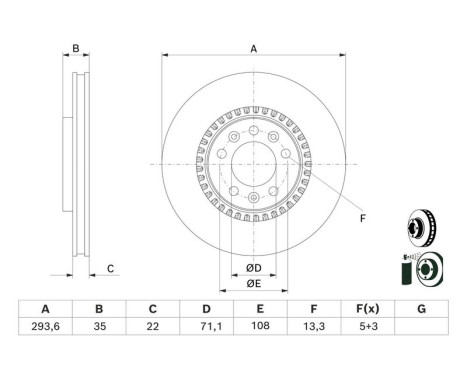 Bromsskiva BD2633 Bosch, bild 5