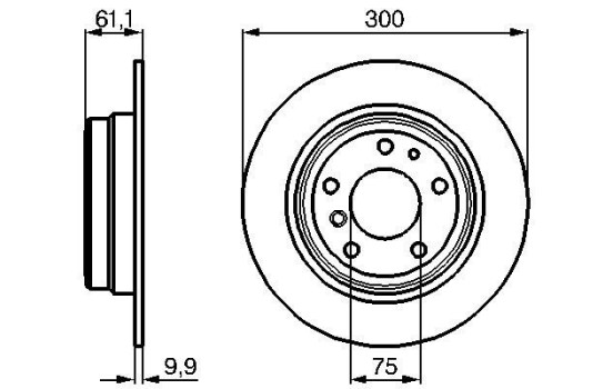 Bromsskiva BD264 Bosch