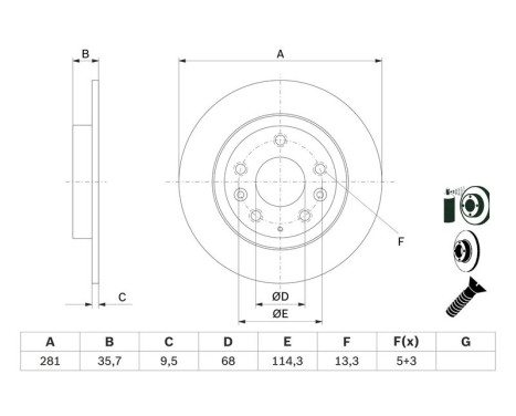 Bromsskiva BD2656 Bosch