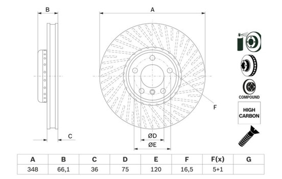 Bromsskiva BD2682 Bosch