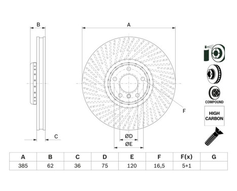 Bromsskiva BD2690 Bosch, bild 5