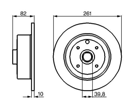 Bromsskiva BD270 Bosch