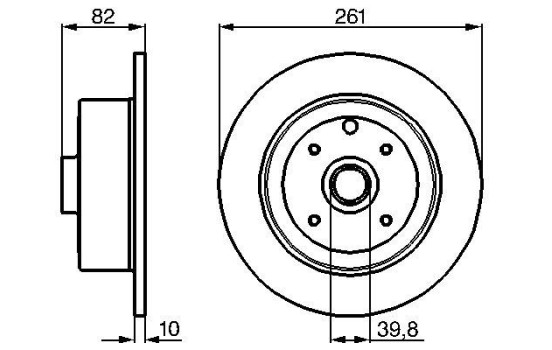Bromsskiva BD270 Bosch