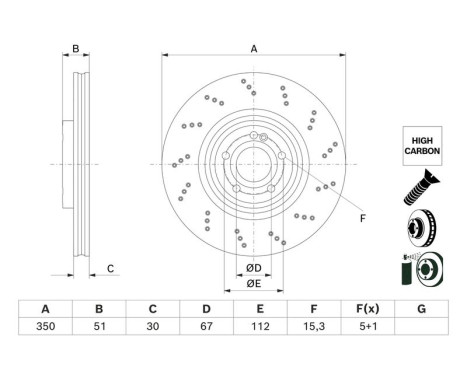 Bromsskiva BD2755 Bosch