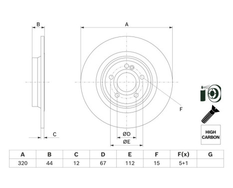 Bromsskiva BD2758 Bosch