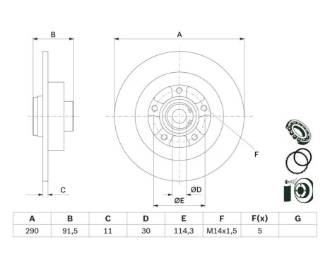 Bromsskiva BD2769 Bosch