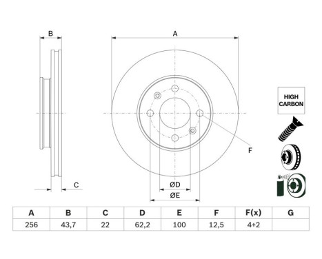 Bromsskiva BD2774 Bosch