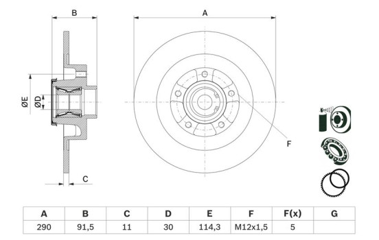 Bromsskiva BD2787 Bosch