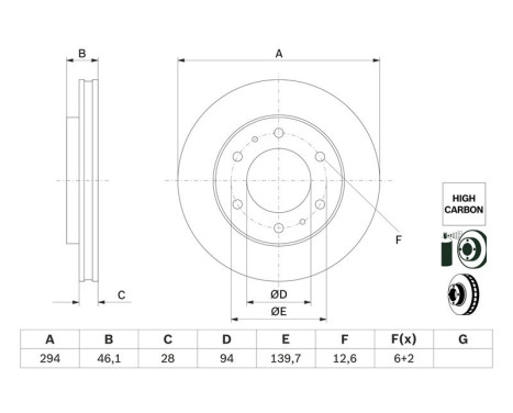 Bromsskiva BD2790 Bosch