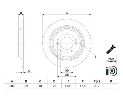 Bromsskiva BD2945 Bosch