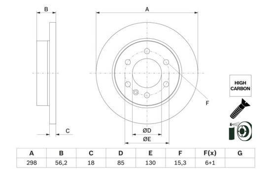 Bromsskiva BD2951 Bosch