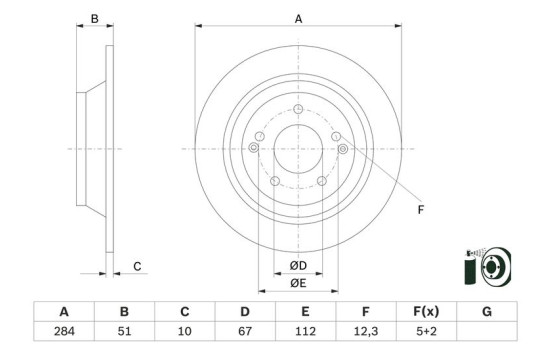 Bromsskiva BD2955 Bosch