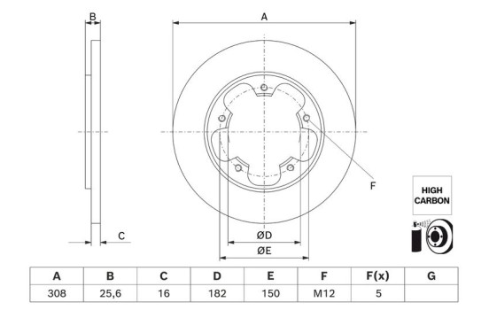 Bromsskiva BD3008 Bosch