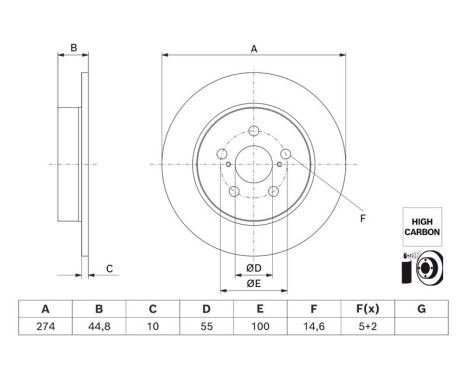 Bromsskiva BD3015 Bosch