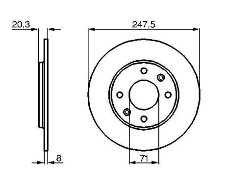 Bromsskiva BD310 Bosch