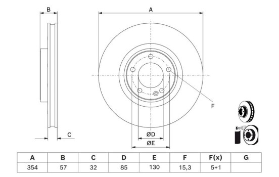 Bromsskiva BD3153 Bosch