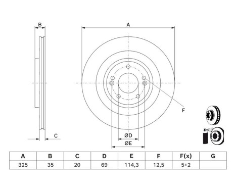 Bromsskiva BD3172 Bosch
