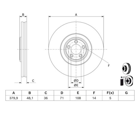 Bromsskiva BD3177 Bosch
