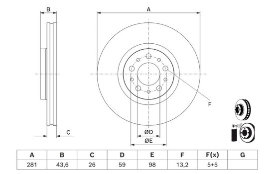 Bromsskiva BD3194 Bosch