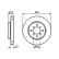 Bromsskiva BD346 Bosch