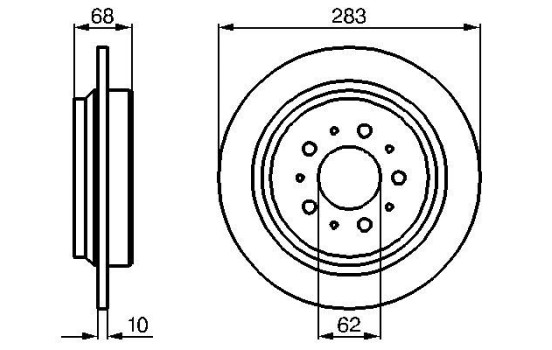 Bromsskiva BD376 Bosch