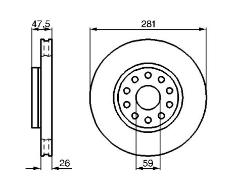 Bromsskiva BD391 Bosch