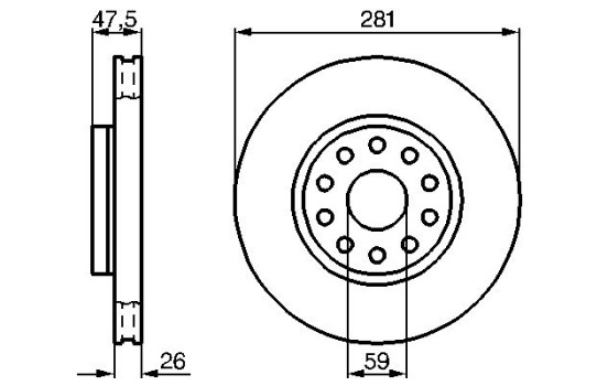 Bromsskiva BD391 Bosch