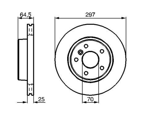 Bromsskiva BD411 Bosch