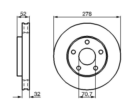 Bromsskiva BD414 Bosch