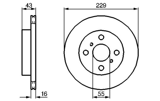 Bromsskiva BD417 Bosch, bild 2
