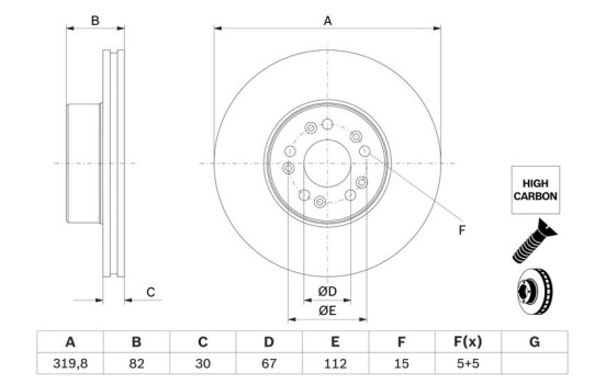 Bromsskiva BD450 Bosch, bild 5