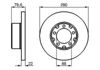 Bromsskiva BD452 Bosch