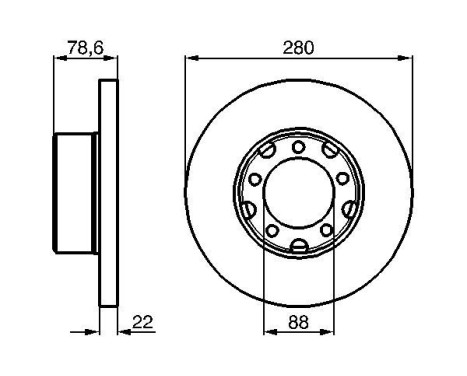Bromsskiva BD452 Bosch