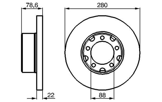 Bromsskiva BD452 Bosch