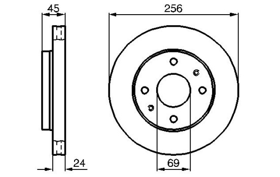 Bromsskiva BD454 Bosch, bild 5