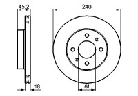 Bromsskiva BD456 Bosch