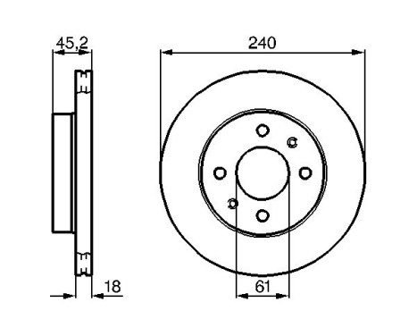 Bromsskiva BD456 Bosch