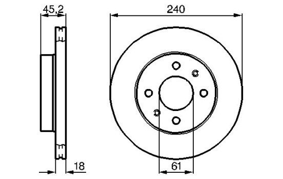 Bromsskiva BD456 Bosch